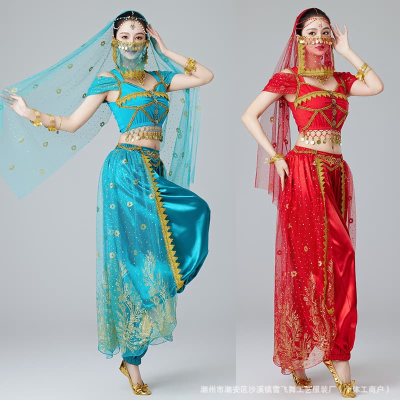 Indian Dance Performance Costume Women's Jasmine Princess High-end Clothing Exotic Style Belly Dance New Model Oriental Dancer
