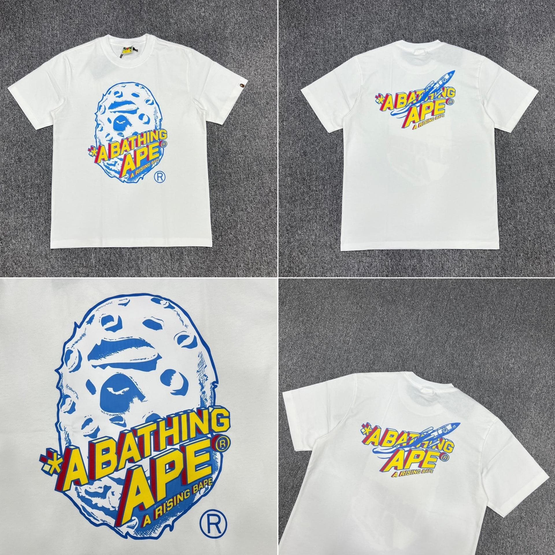 OEM Co-branded Half Sleeve Top Unisex Ape Head Camo Loose Short Sleeve BAPE T-shirt Streetwear Factory
