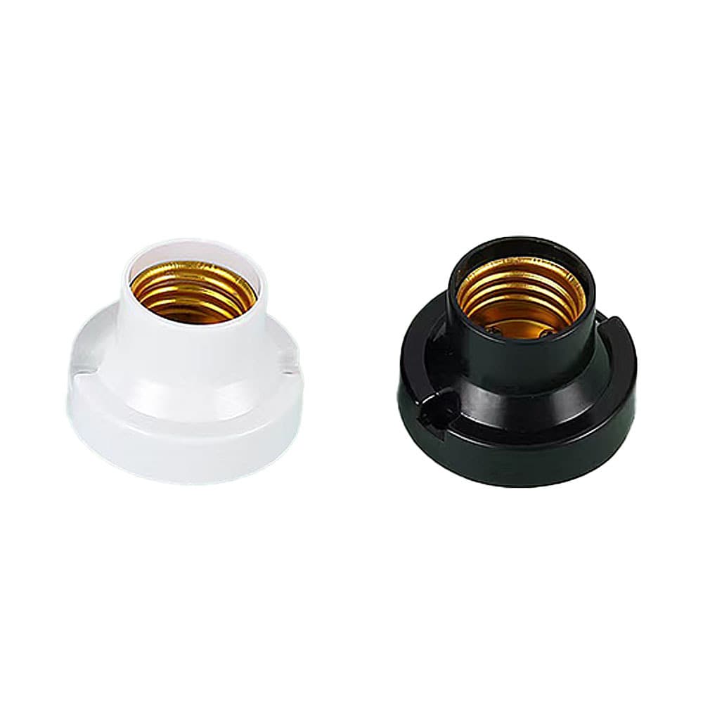 5.5 cm lamp holder e27 screw lamp holder Southeast Asian black and white flat-mounted screw round lamp holder