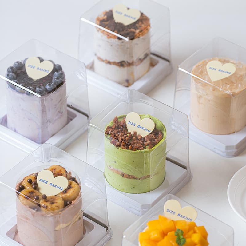 3-inch mousse cake packaging box, thousand-layer cut into cubes, baked and packaged snack box, Japanese dessert triangular cake box