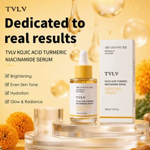 TVLV Kojic Acid & Turmeric Essence Serum Moisturizing & Nourishing Skin Cross-border E-commerce English Version