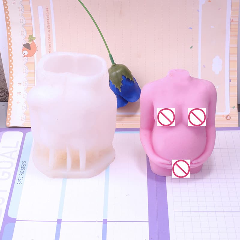 3D Pregnant Woman Candle Silicone Mold, Aromatherapy Plaster Resin Decoration Silicone Mold, Factory Wholesale