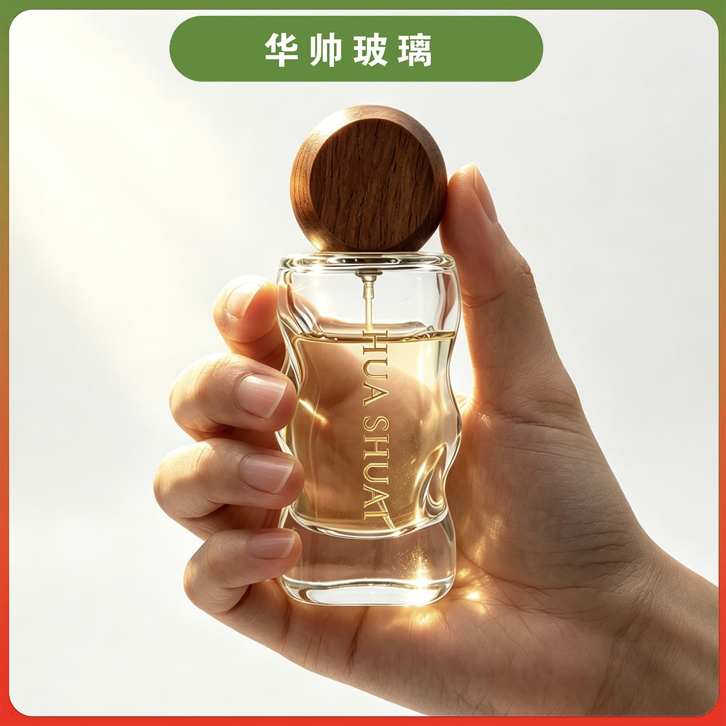 Unique design 30ml50ml perfume bottle brown wooden cap perfume bottle perfume empty bottlePerfume bottle