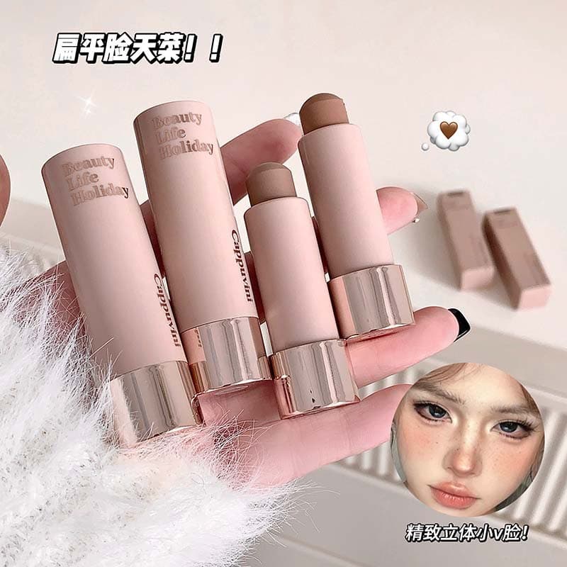 Cappuvini Moisturizing Smooth Contour Stick Highlighting Nose Shadow 3D Waterproof Student Makeup Contour Shading Pen
