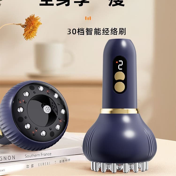 Cross-Border Electric Meridian Brush Gua Sha Device for Shoulder and Neck Relief, Abdomen Massage, Back Slimming, Full Body Cupping Massage