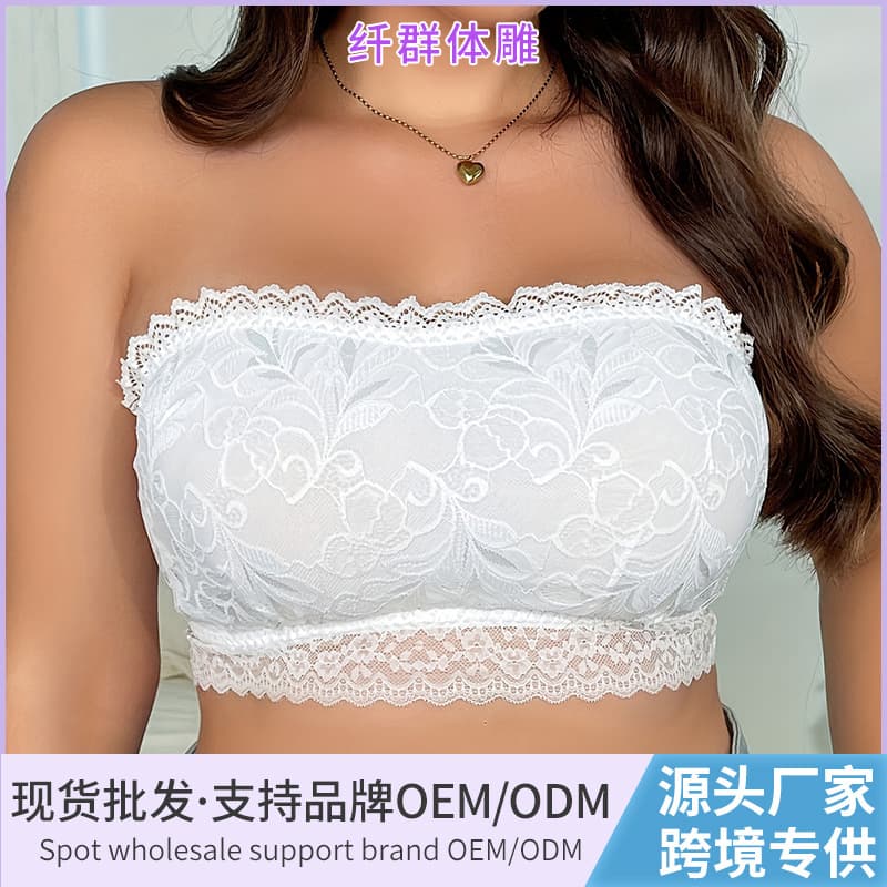 Cross-Border Foreign Trade European and American Bustier Sheer Sexy Lingerie European Style Lace Underwear Trim Breathable Ready Stock Wholesale