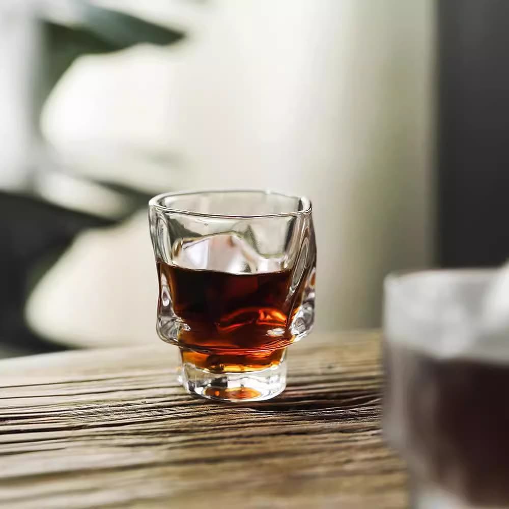 Chinese Frosted Transparent Glass Tea Cup Small Tea Cup Kung Fu Tea Set Tea Ware Cold Brew Coffee Cup Single Cup