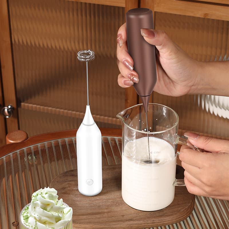 Handheld Electric ABS Milk Frother Coffee Foam Maker Small Logo Printable Espresso Barista Tool Household Appliance