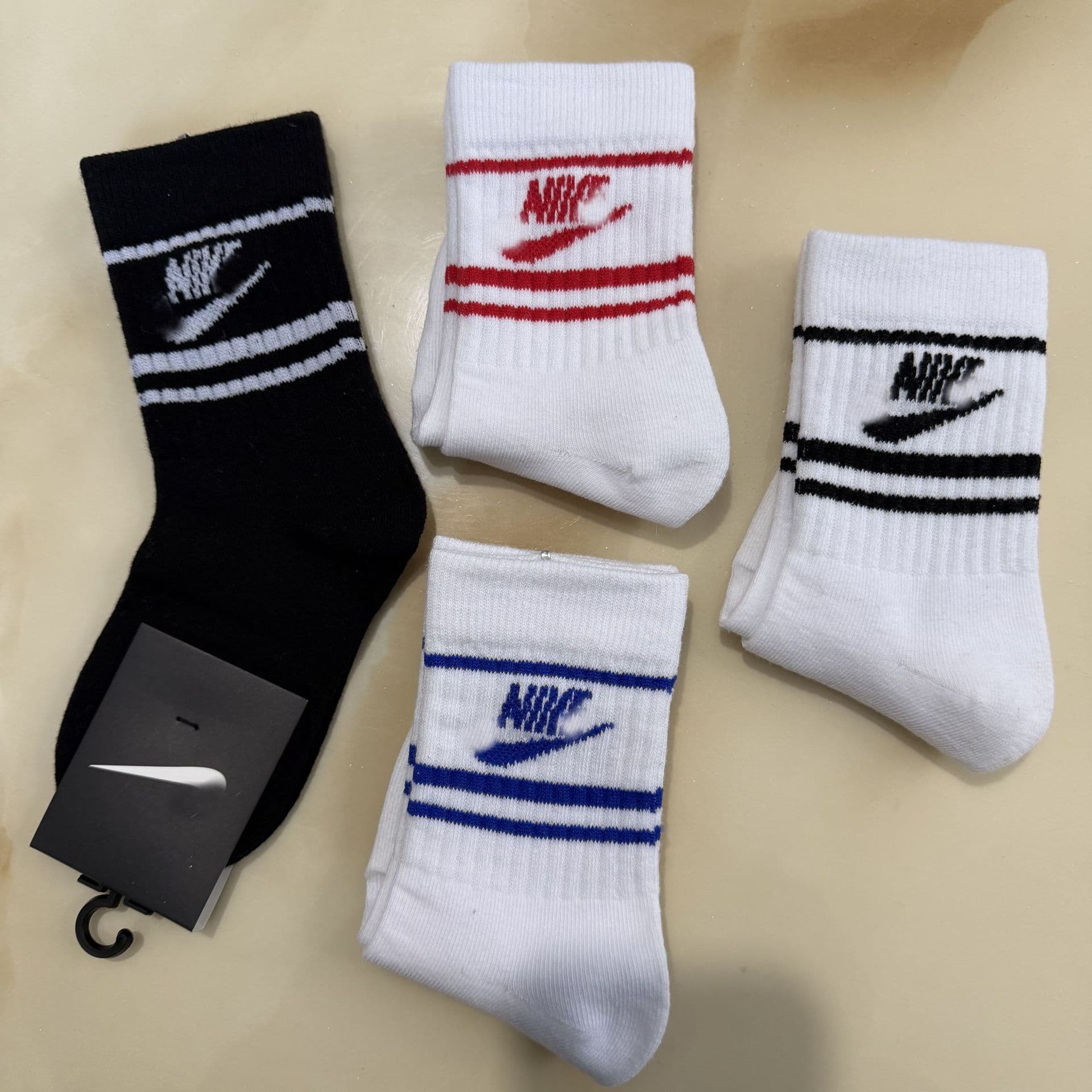 NK Children's Socks Long Tube Boys Girls Kids Baby Students Spring Autumn Child Socks Nike Style Hook