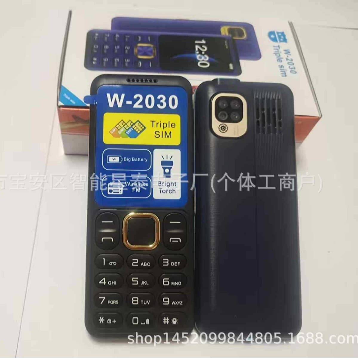 New W2030 mobile phone 2.4 screen bar foreign language mobile phone for the elderly YT200 i18pro 3210 button mobile phone