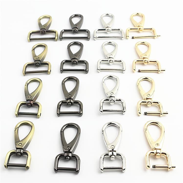 Bag hardware accessories, 6/1 inch inner diameter fish mouth buckle, bag strap buckle, shoulder strap buckle, movable screw rod hook.