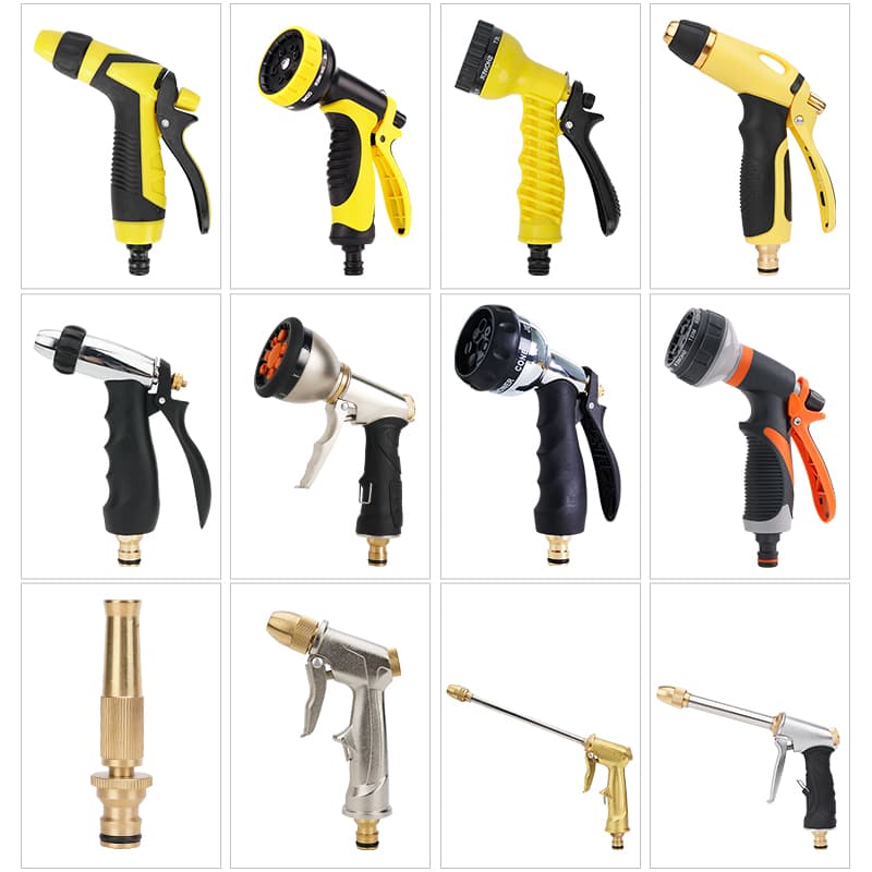 High-pressure car wash water gun nozzle for household tap water, pressure-boosting spray gun for watering flowers, rinsing, and cleaning floors