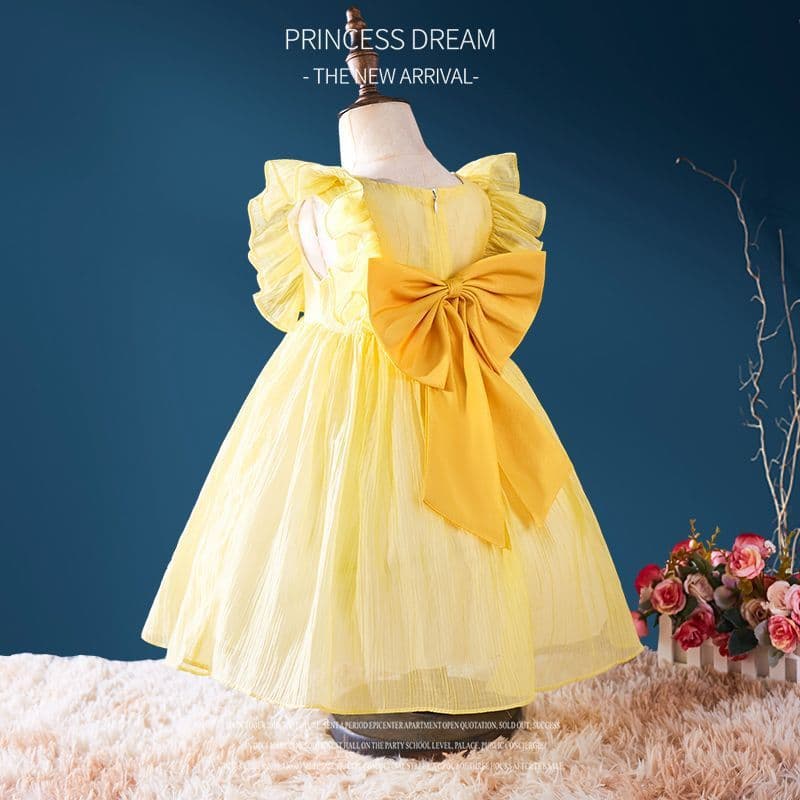 Girls 2026 Summer New Sweet Dress Elegant Princess Dress Little Girl Birthday Party Gown Children's Skirt