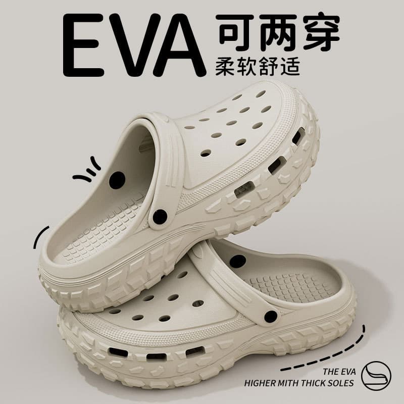 Men's Summer Fishing Shoes, Sports Outdoor Wear-Resistant Thick Sole Sandals with Toe Cover
