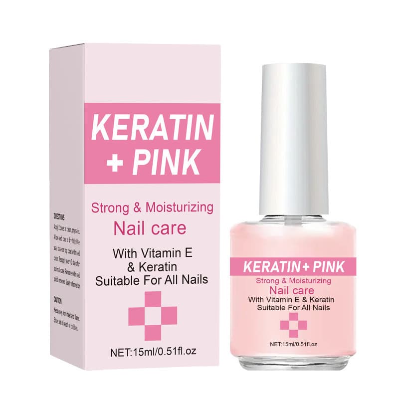 Cross-border Pink Nail Strengthener Moisturizing Repair Nail Surface Nail Polish Smooth Shine Enhance Thick Nail Care Oil
