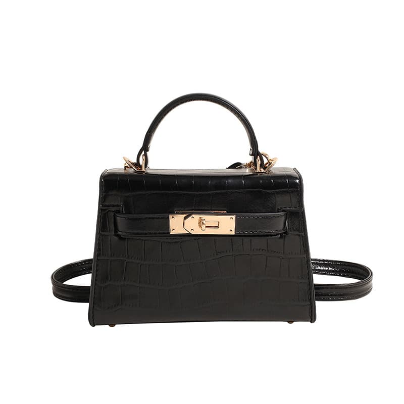 Premium Fashion Handbag for Women 2026 New Crocodile Pattern Platinum Kelly Bag Trendy Crossbody Bag