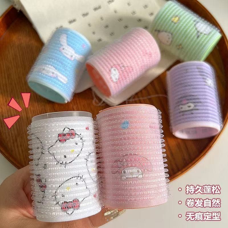 Fluffy Curl Sanrio Cinnamoroll Cute Curling Roller Air Bangs Curling Wand Lazy Styling Curler Hair Accessory