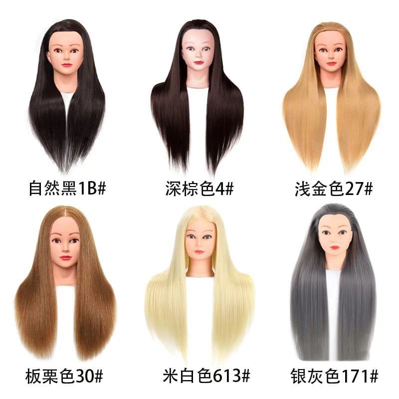 Professional Mannequin Head for Hair Styling Practice - Perming, Braiding, Updo, Trimming, Blow-Drying, and Makeup Training