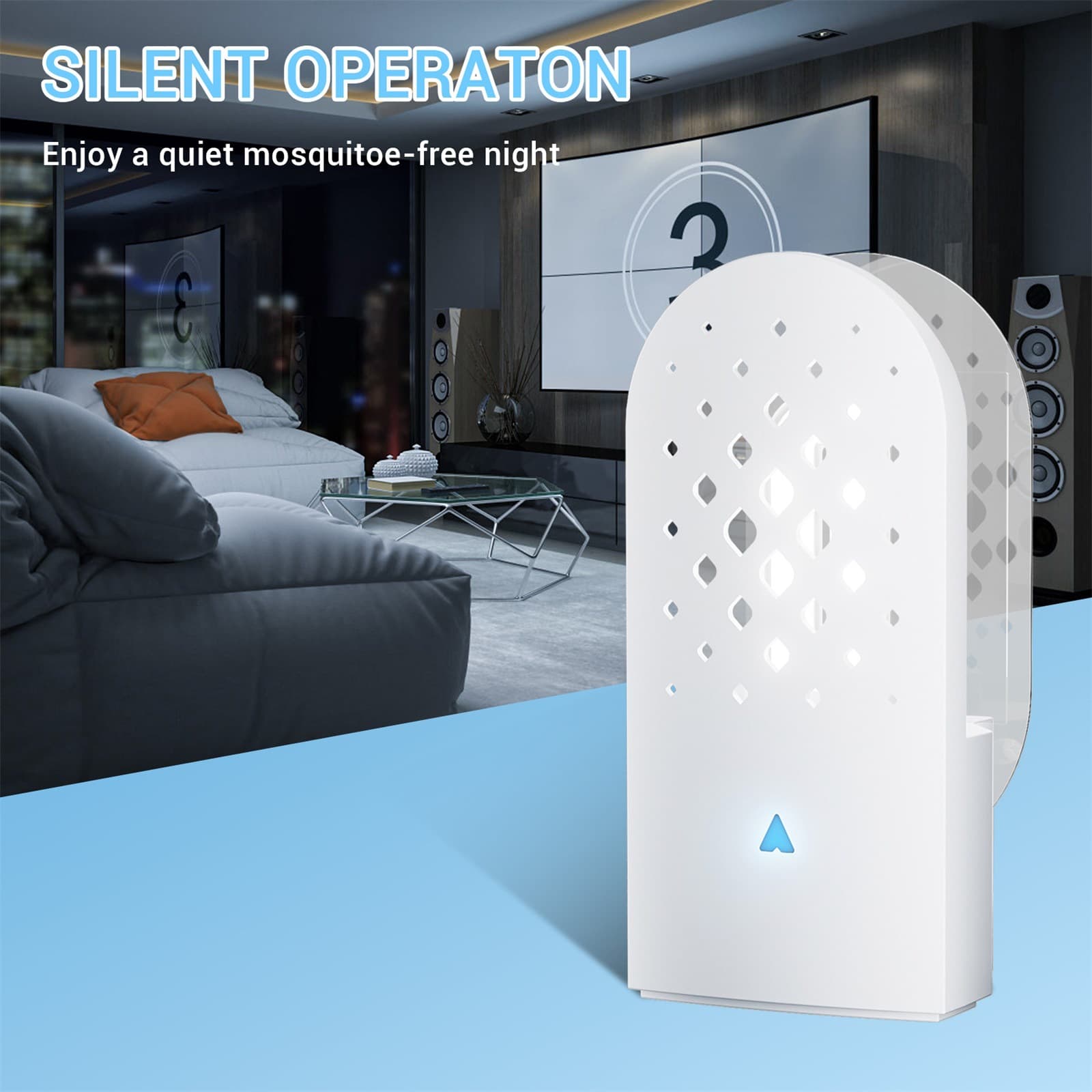 New Electronic Sticky Mosquito Trap, Automatic LED Purple Light Attractant for Flying Insects and Flies
