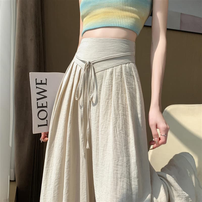 Modern dance pants for women, high-waisted, wide-leg pants, slimming, classical dance practice clothes, elegant adult dance pants, summer