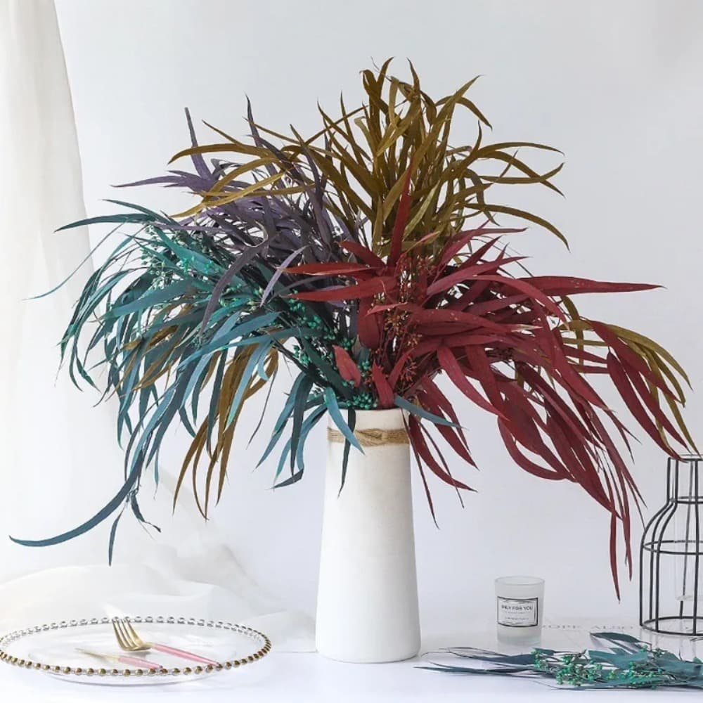 Cross-Border Hot Sale, Direct Supply from Source, Millet Fruit Leaf, Millet Leaf, Eucalyptus Leaf, Home Decoration, Bathroom Decoration, Dried Flowers, Real Flowers