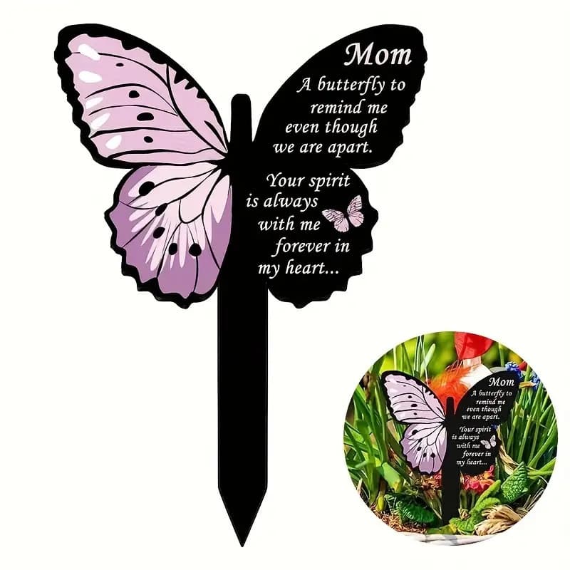 Cross-border Mother's Day Acrylic Garden Decoration Ground Stake Memorial for Father, Pets, Cats, Dogs Cemetery Marker Outdoor Decor