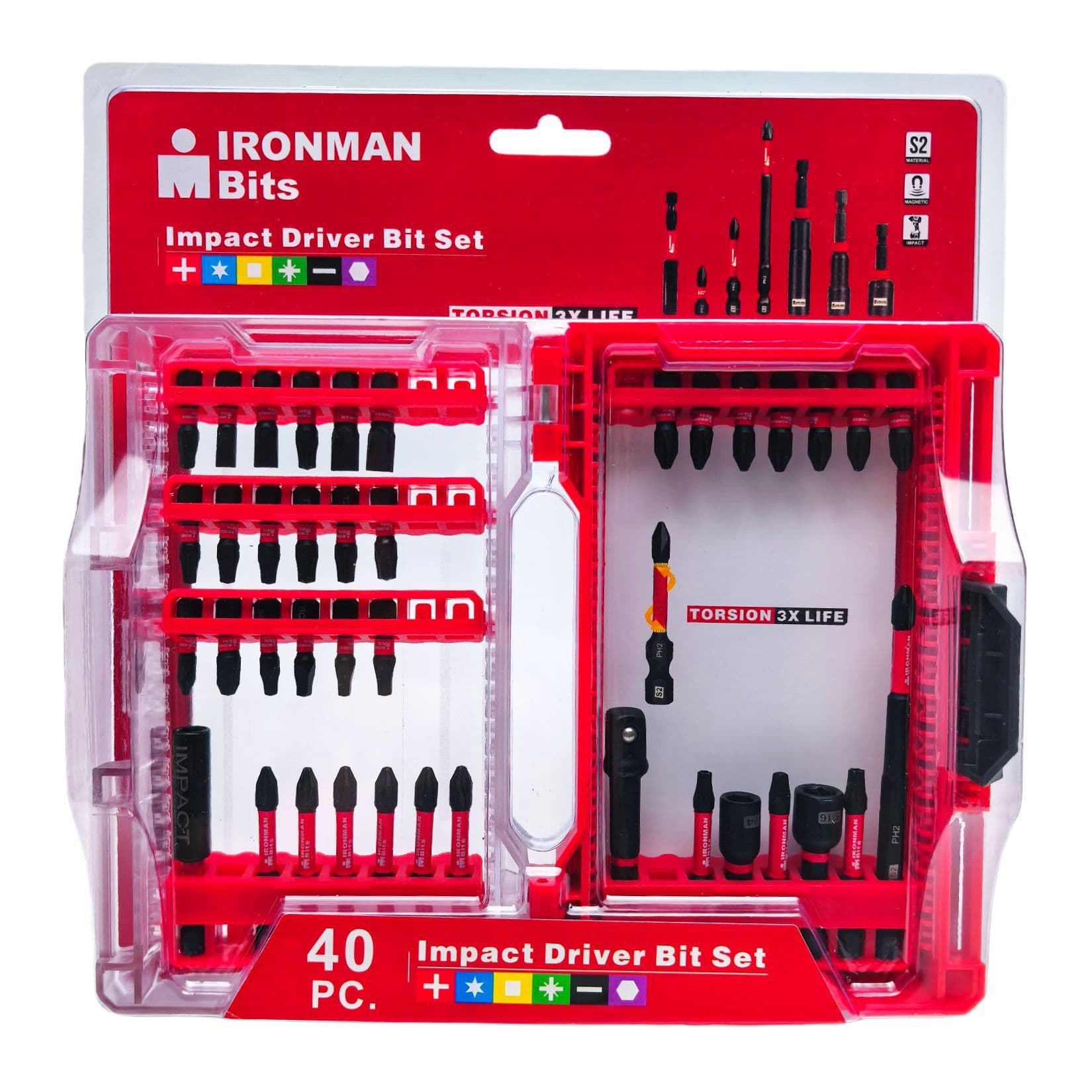 40-piece IRONMAN bit set magic box black impact-resistant screw bits, the same model from DEWALT is selling well across borders