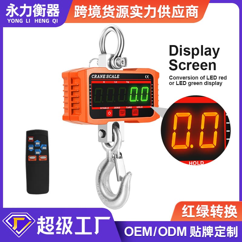 Portable High Precision Wireless Electronic Hanging Scale 1t 1.5t Led Digital Hanging Weight Scale New Handheld