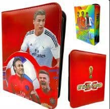 Amazon Best-Selling Card Album Anime Card Collection Book Large Capacity Loose-Leaf Storage Card Holder Football Star Cards PU Leather