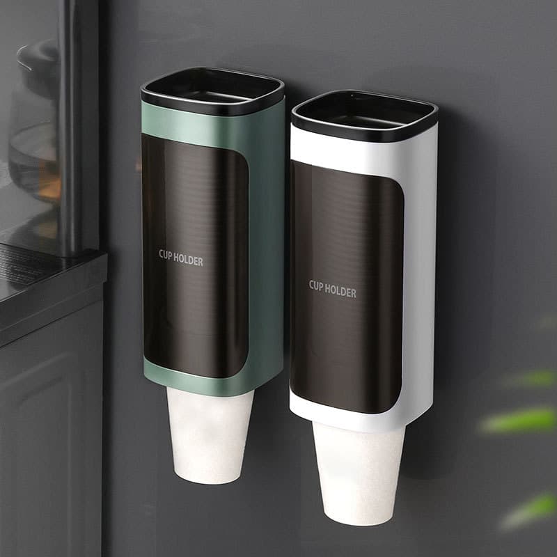 Automatic Cup Grabber Dispenser Self-Designed Simple One-Time Use Paper Cup Holder Storage Rack Water Cooler Paper Cup Organizer