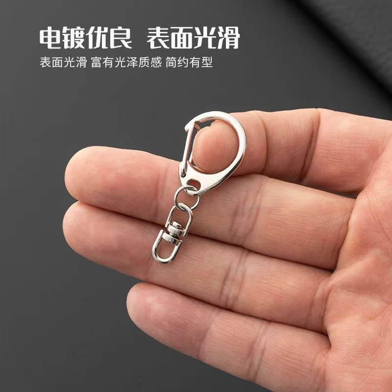 Zinc alloy size C buckle eight-character rotating hanging buckle lobster buckle key chain zinc alloy diy alloy key chain accessories