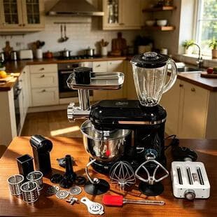 Stand Mixer Multifunctional Home Desktop Dough Kneader, Sausage Stuffer, Juicer, Pasta Maker, Meat Grinder