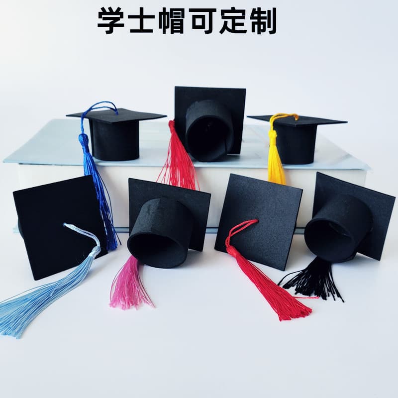EVA 2025 Graduation Cap Cake Decoration, Festive Bachelor Cap Ornament, Baking Decoration Plugin