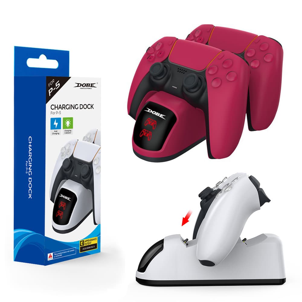 PS5 Game Controller Stand Charge PS5 Controller Dual Charge with LED Indicator PS5 Controller Charger TP5-0515