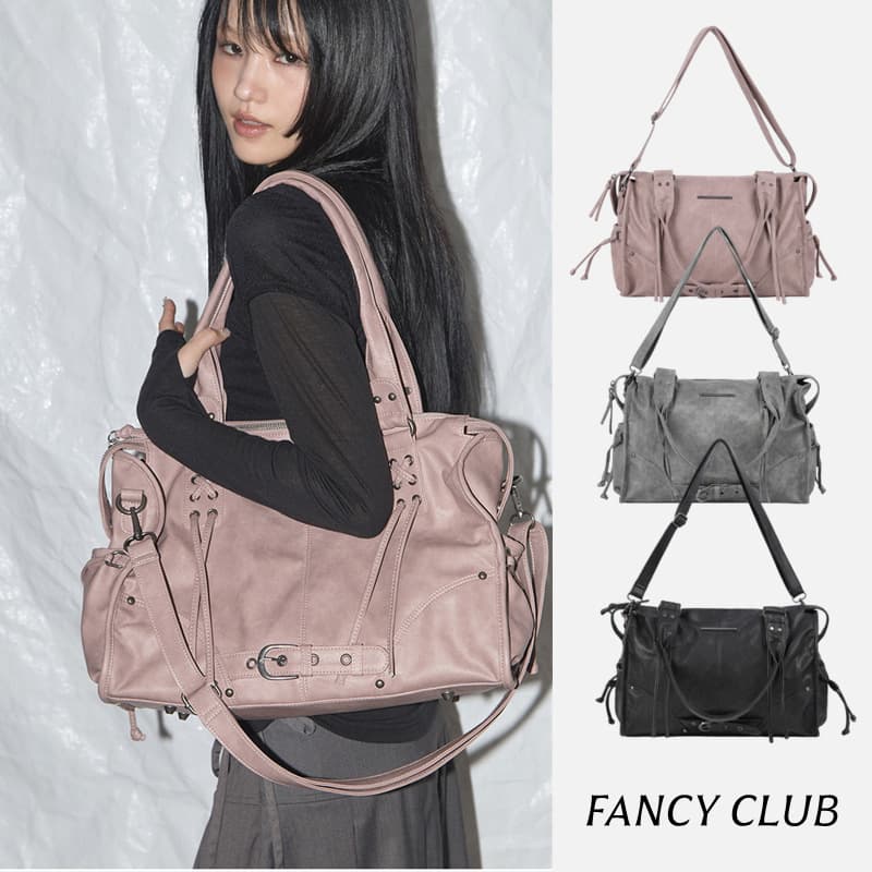 Fancy Club Korean Designer 2025 New Color Buckle Strap Large Capacity Shoulder Bag Crossbody Bag for Women
