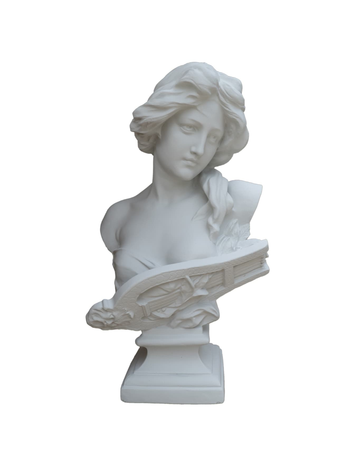 Large/Small Lyre Girl Busts - Art Teaching, Photography, Home & Studio Decorative Sculptures