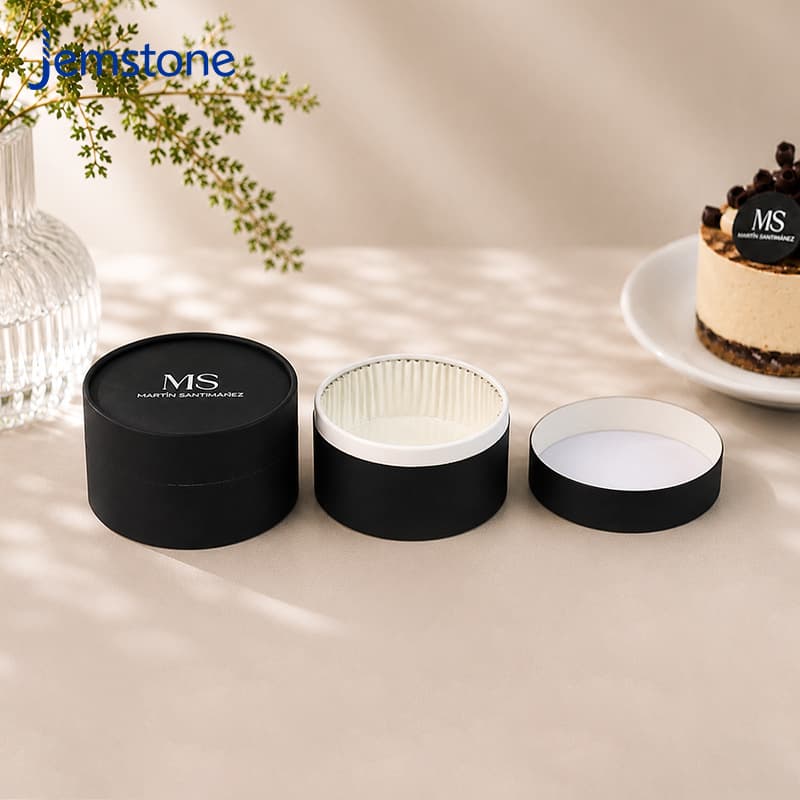 Cake Cup Cylindrical Paper Can Packaging Moisture-Proof Sealed Eco-Friendly Gift Box for Basque Cheesecake, High-Temperature Resistant and Oven-Safe