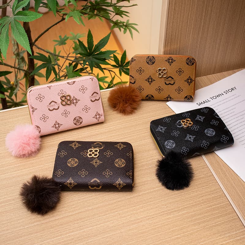 Fashion Retro Wallet 2023 Girl Purses Premium Plush Card Holder Live Streaming Cross-Border Drop Shipping Coin Purse