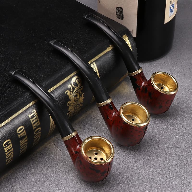 Mini Portable Boss Pipe, Resin Curved Simple Beginner Practice Pipe