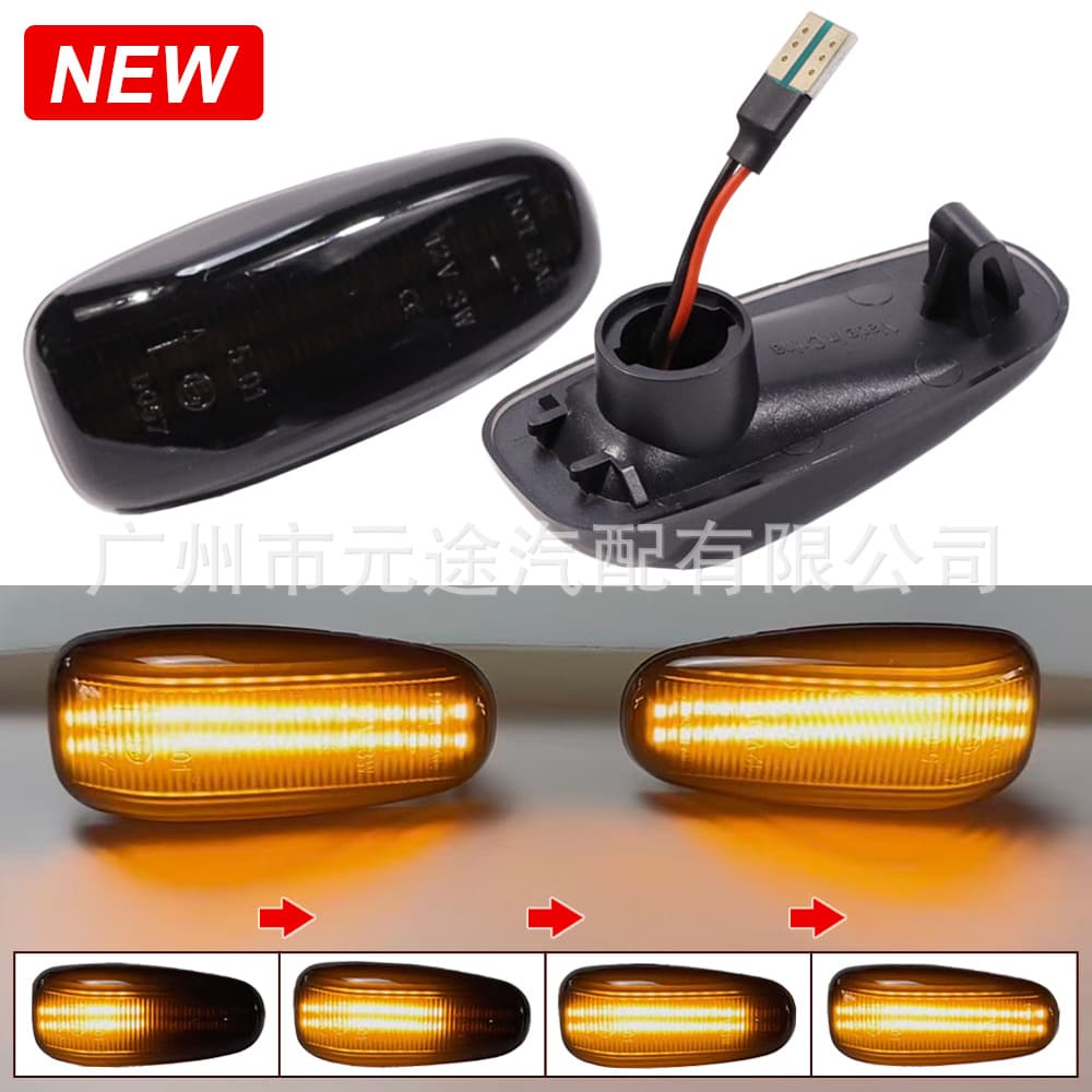 For Mercedes-Benz W201 W202 R170 W901 Sequential Side Marker Light Car Fender Turn Signal Side Light