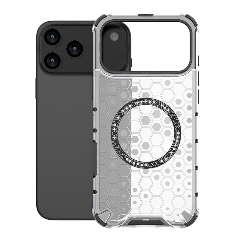 Compatible with iPhone 17 Pro Max Honeycomb Magnetic Phone Case, Apple 16 Pro Airbag 15 Shockproof 14 Protective Cover