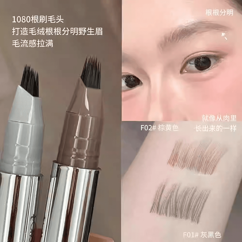 Multi-use Fluffy Eyebrow Pen Waterproof Sweatproof Natural Look Defined Brows Multi-prong Eyebrow Pen Hairline Drop Shipping