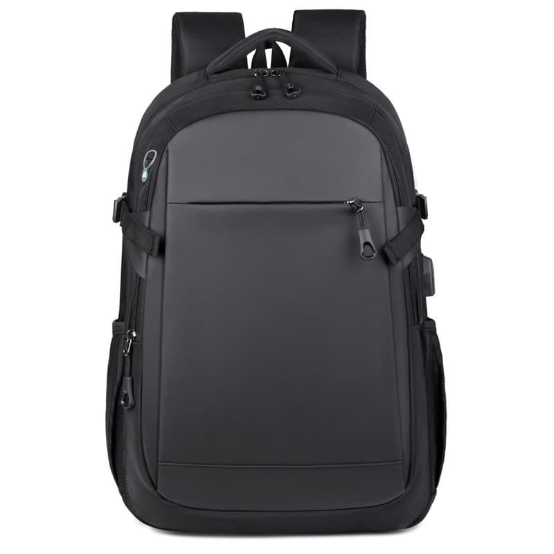 Cross-border New Business Backpack Simple Large Capacity Casual Double Shoulder Bag Water-resistant College Student Laptop Bag Trendy