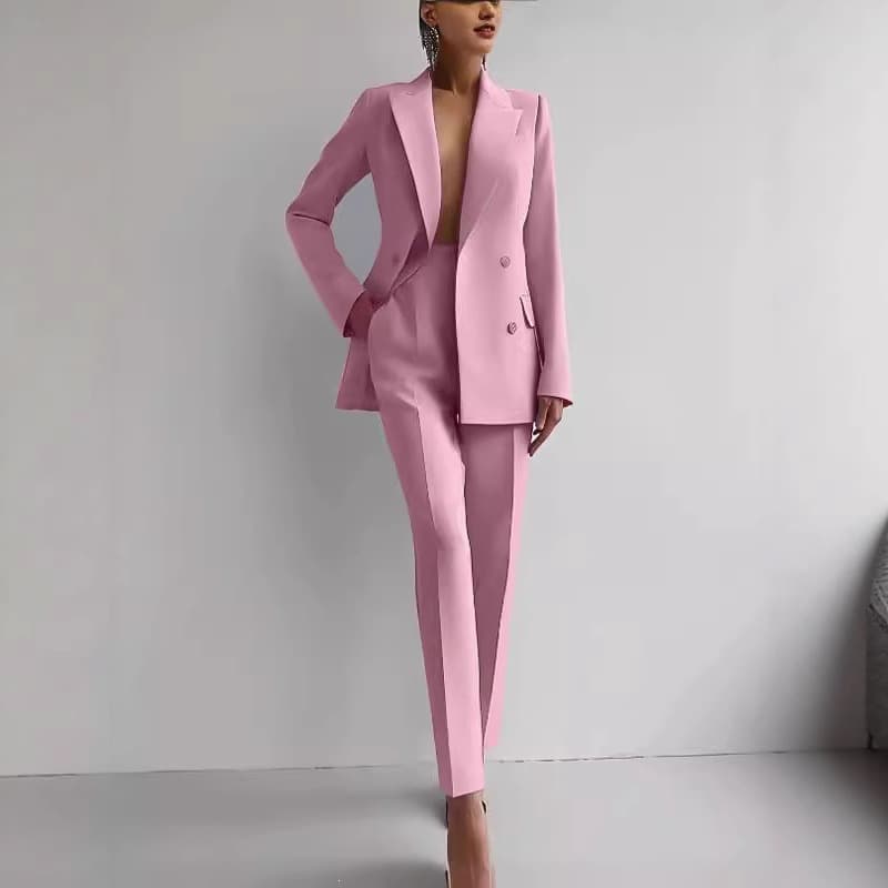 2026 Spring Amazon Cross-border Fashion Casual Business Women's Suit Set