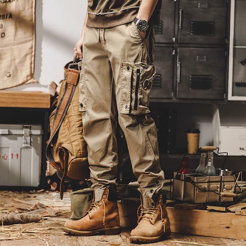 American retro thickened overalls men's autumn and winter 2024 new functional hunting wear urban outdoor commuting casual pants
