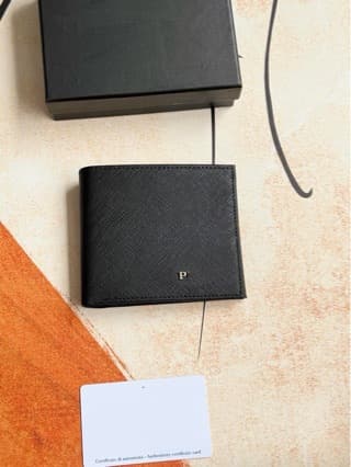 Men's 4-Slot Cross-Grain Leather Wallet Card Holder Money Clip High Quality Cross-Border Gift Box Included