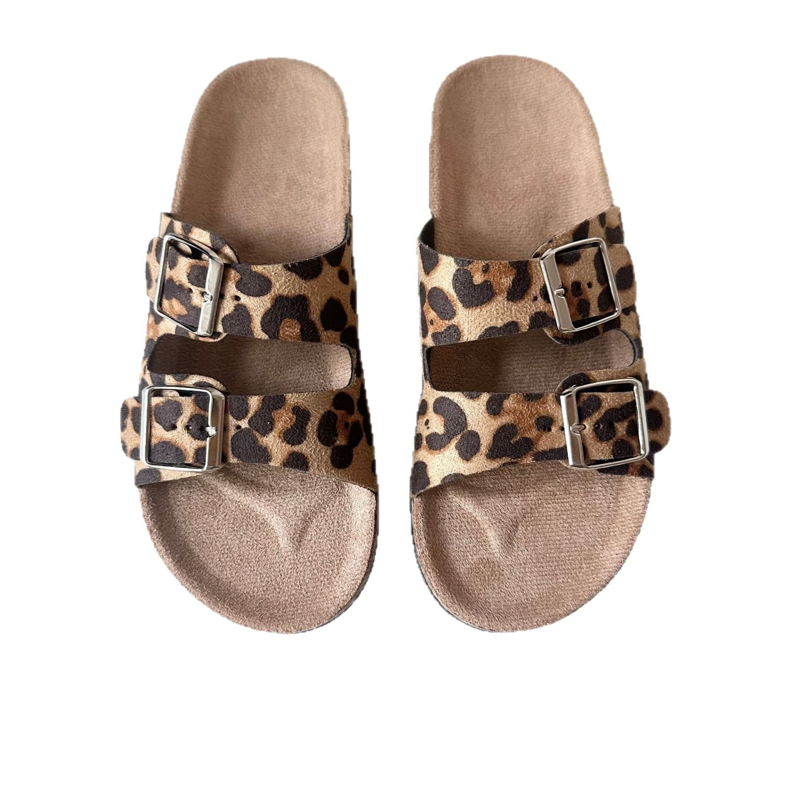 2026 Export Cross-border Women's Slippers Casual Beach Double Buckle Cork Slippers Factory Stock