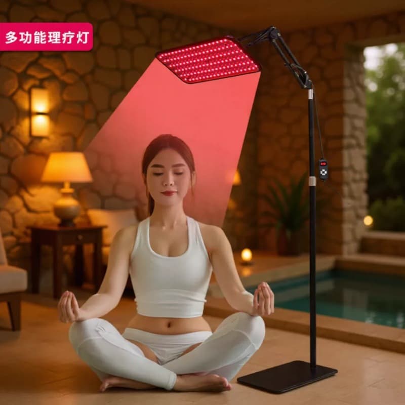 Infrared LED Red Light Therapy Lamp Far Infrared Therapy Support Lamp Auxiliary Lamp Full Body Floor Standing Red Light 660nm 850 940