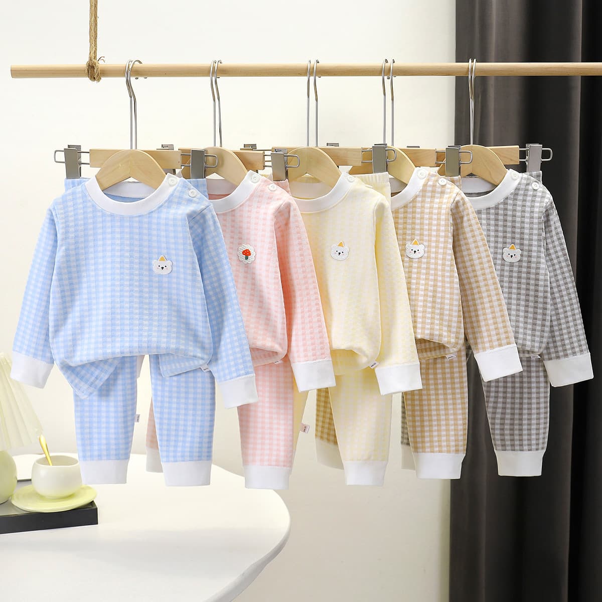 Kids Homewear Set Autumn Winter New Boys Pajamas Thermal Underwear Set Girls Autumn Pants Children's Clothing