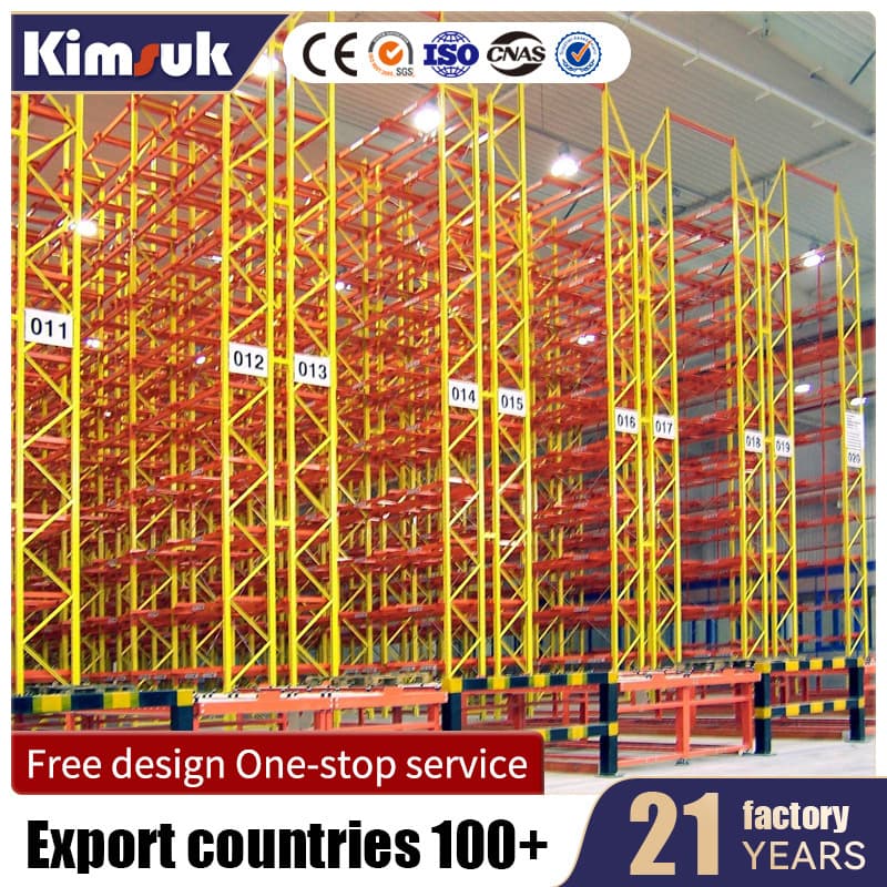 Custom-made shuttle racks, heavy-duty I-beam steel industrial warehouse storage racks